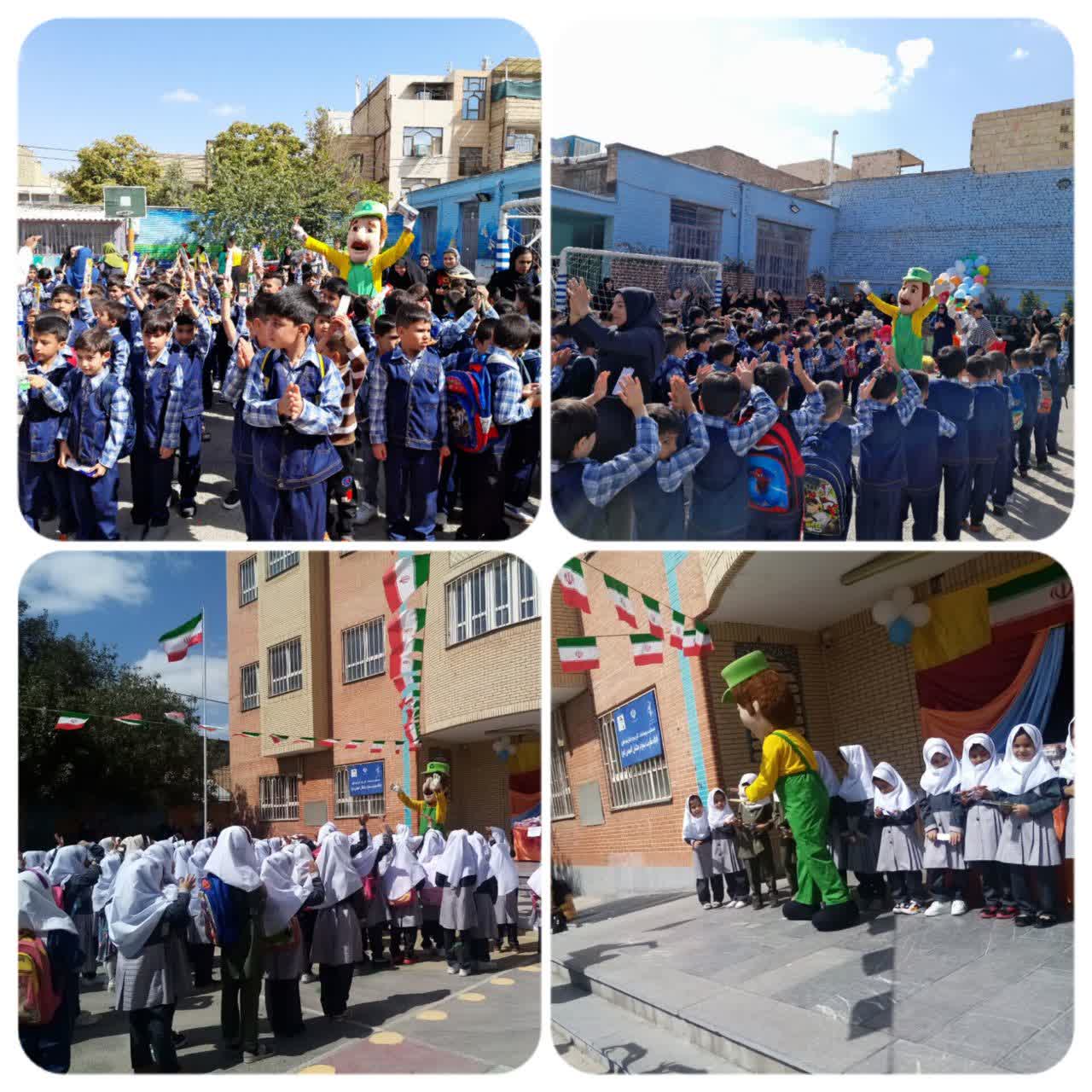 آموزش بازیافت در روز جشن شکوفه ها به دانش آموزان توسط شهرداری مشهد