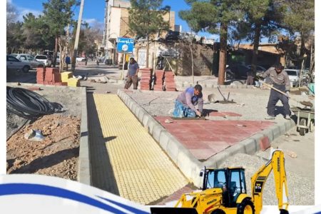 اجرای اصلاح هندسی ابتدای خیابان شکرشاد در خورزوق