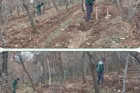 اصلاح شبکه آبیاری پارک جنگلی سرچشمه خوانسار