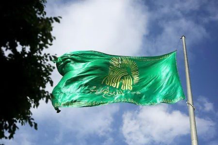 اهتزاز پرچم سبز رضوی در شهر خوانسار