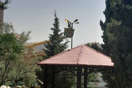 رفع خاموشی بوستان های سطح محله دانشگاه شریف در منطقه۲۲ تهران