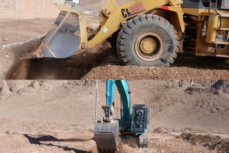 آغاز احداث کانال دفع آب‌های سطحی در شهرک امیرکبیر شهرضا