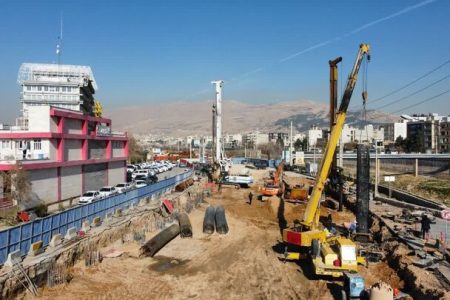 پیشرفت عمرانی ۵۰ درصدی زیرگذر شهید پیشرو شیراز