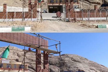 احداث سردر ورودی سازمان آتش‌نشانی شهرضا در مراحل پایانی