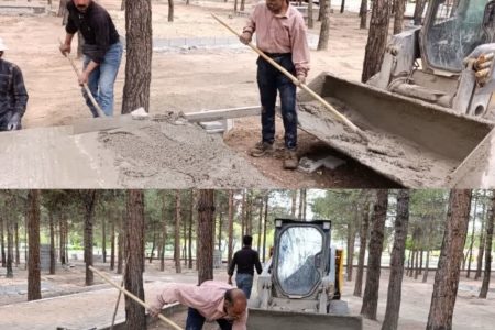 بهسازی و بازسازی پارک جنگلی ورودی شهرضا