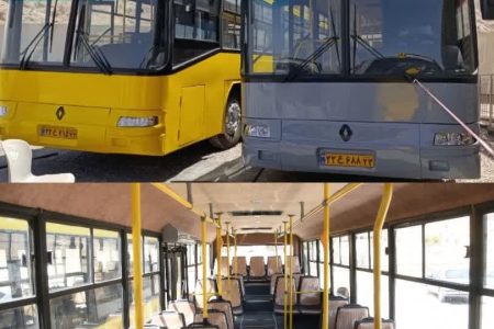 رونمایی از ۴ دستگاه اتوبوس بازسازی‌شده در شهرضا