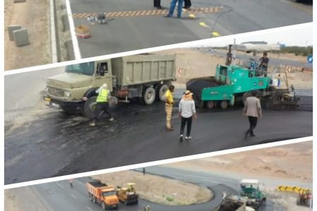 مراحل پایانی احداث سرعتگاه در ورودی شهر کوهپایه