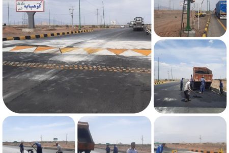 اجرای عملیات نصب سرعتکاه های بلوار امام رضا (ع) در کوهپایه